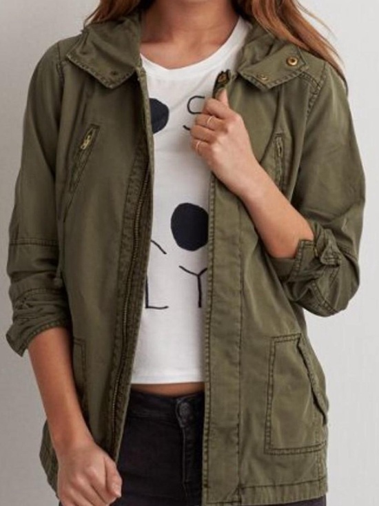 American Eagle Outfitters Jackets & Blazers - American Eagle Outfitters Olive Utility Jacket - Women